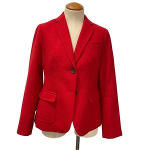 TALBOTS RED WOOL BLEND BLAZER